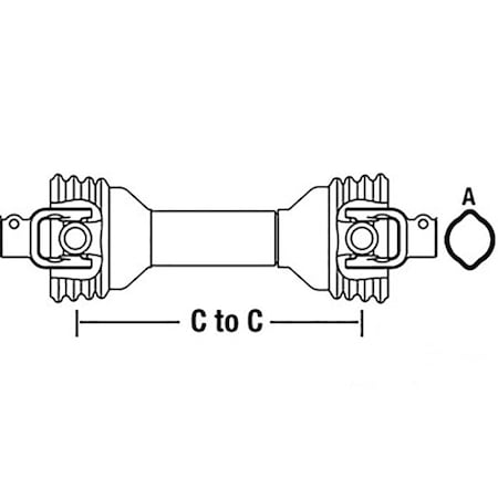 Aftermarket Land Pride PTO Shaft for Finish Lawn Mowers AT2560 AT2572 FD2560 FD2572 826-064C